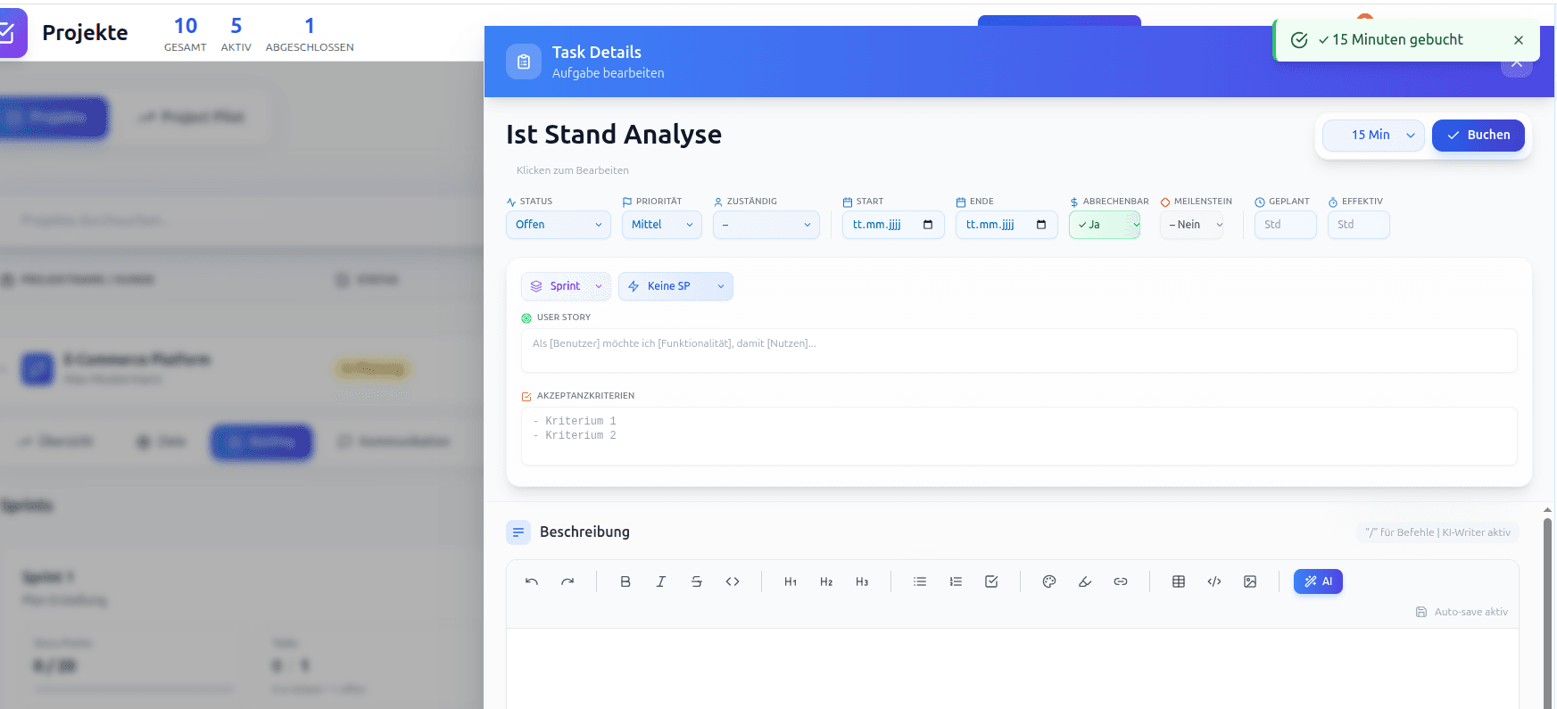 Capture every minute and every euro